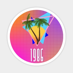 1986 tropical paradise Magnet